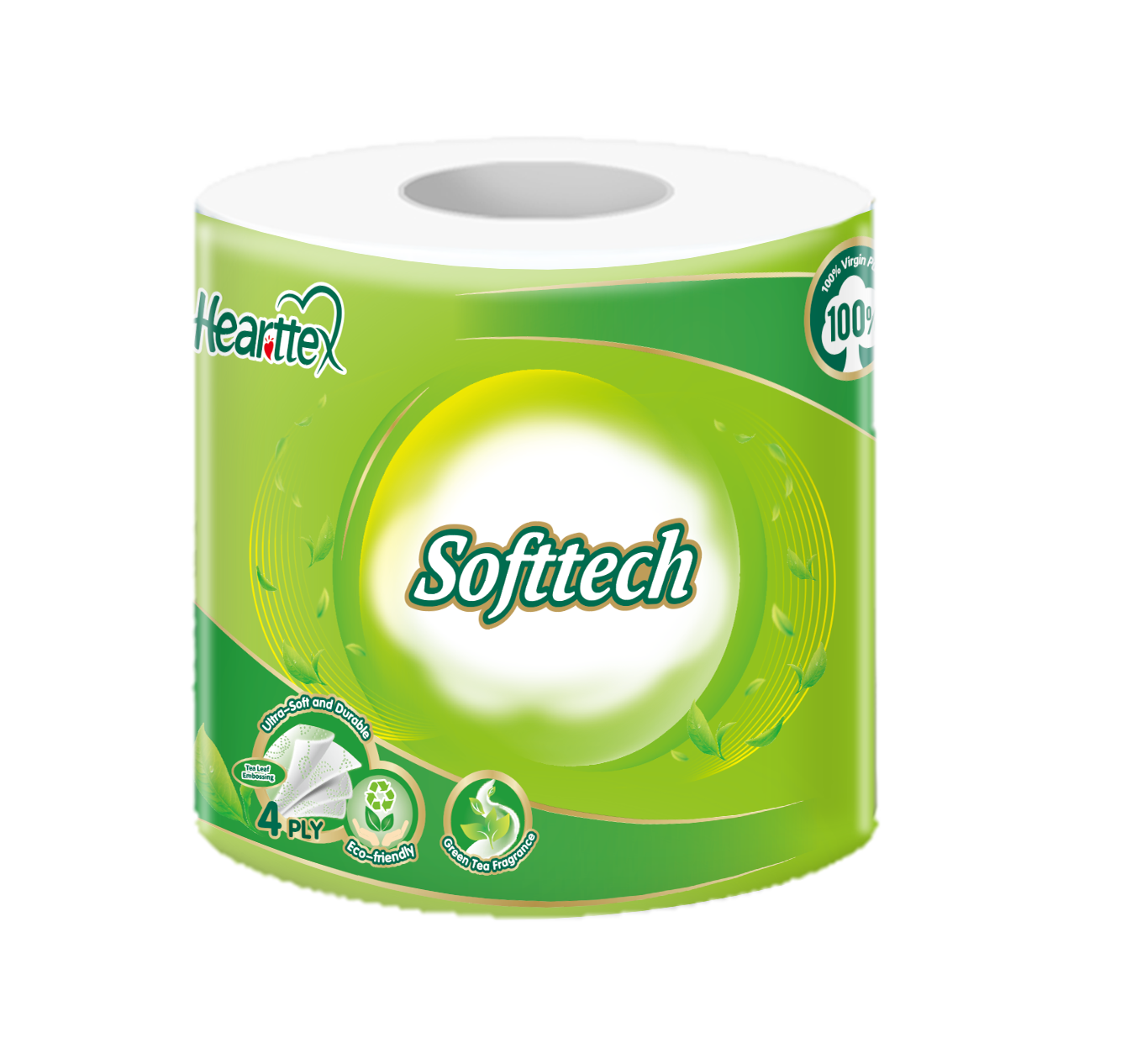 Hearttex Premium Green Tea 4Ply toilet paper