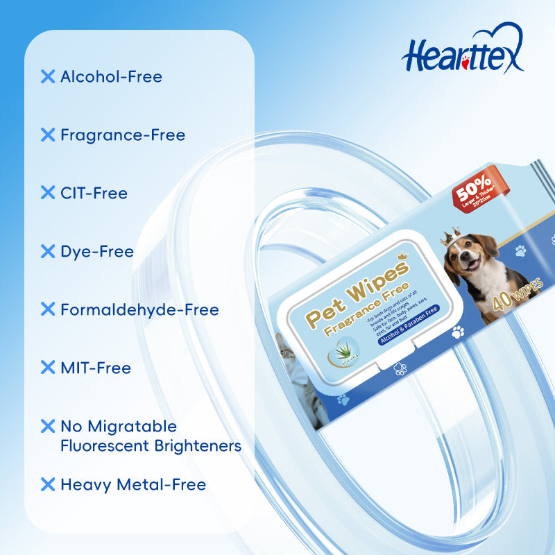 Hearttex Gentle Care Pet Wipes 40 wipes