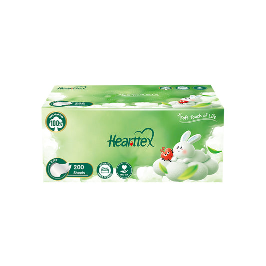 Hearttex Ultra Soft Facial Tissue 2 ply 200 sheets/box