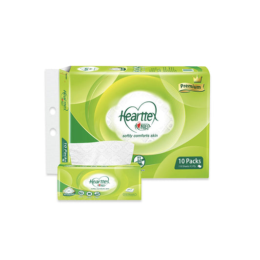 Hearttex Cloud Soft 3D Embossed  3 Ply 10 Bags