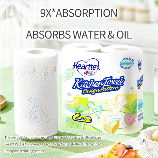 Hearttex Embossed Kitchen Towel 2 Rolls Pack