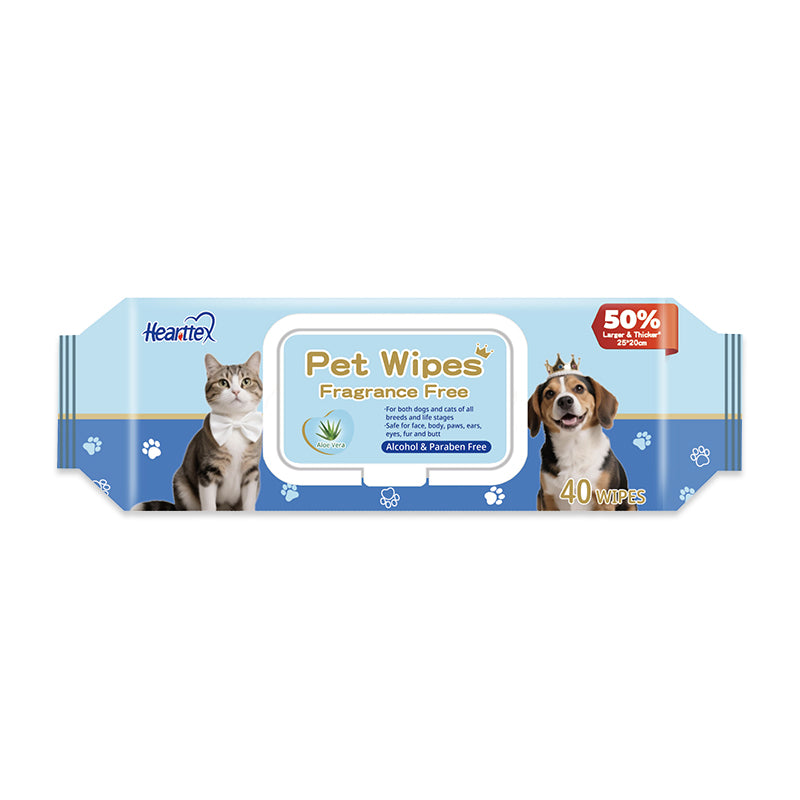 Hearttex Gentle Care Pet Wipes 40 wipes