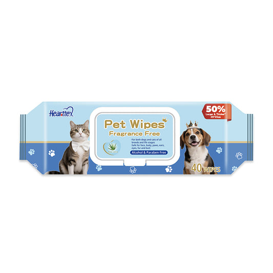 Hearttex Gentle Care Pet Wipes 40 wipes