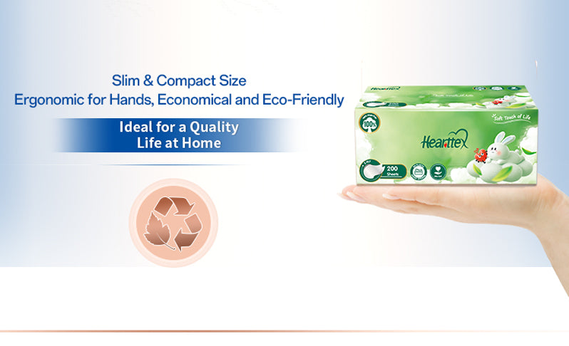 Hearttex Ultra Soft Facial Tissue 2 ply 200 sheets/box